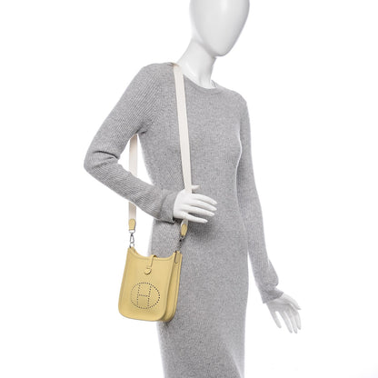Hermes Taurillon Clemence Amazone Evelyne TPM Jaune Poussin Craie 2 of 7