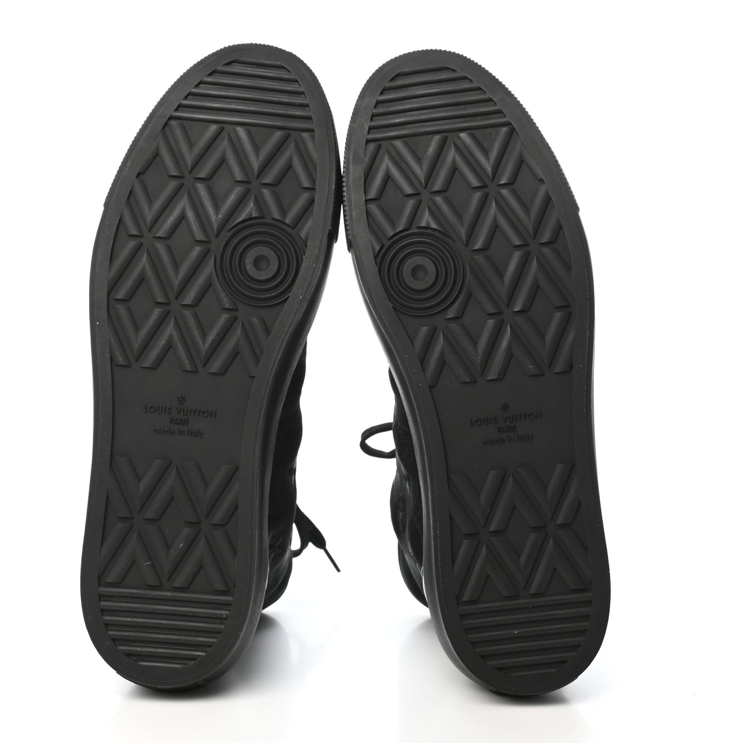 Canvas Monogram Mens Tattoo Sneaker Boots 9.5 Black