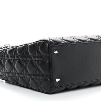 Christian Dior Lambskin Cannage Medium Lady Dior Black 5 of 10