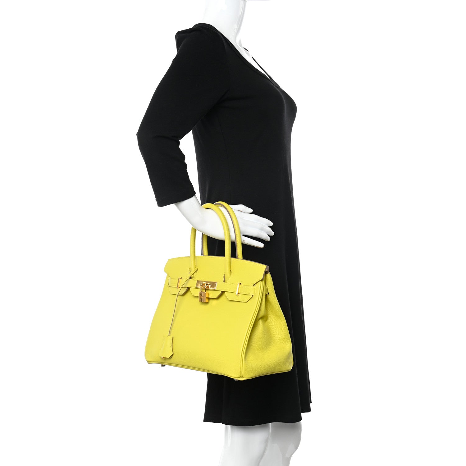 Hermes Epsom BIRKIN 30 Lime 2 of 16