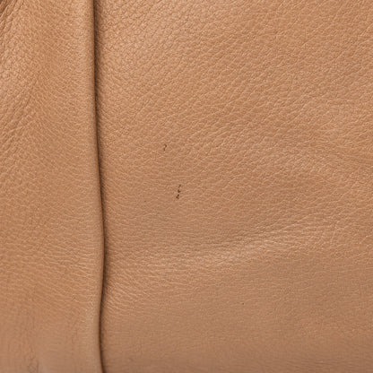 Prada Deerskin Tamponato Pleated Tote Sughero 14 of 17