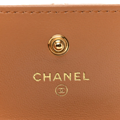 Chanel Lambskin Quilted Chanel 19 Flap Card Holder Brown 7 of 9