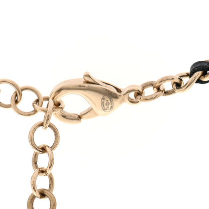 Chanel Lambskin Crystal CC Chain Choker Necklace Black Gold 5 of 6