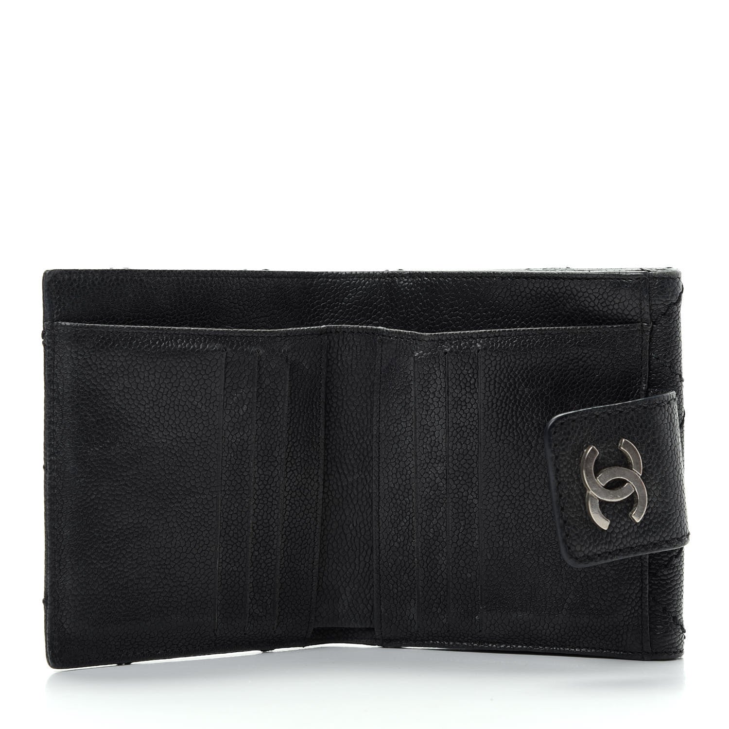 Chanel Caviar Outdoor Ligne French Wallet Black 5 of 9