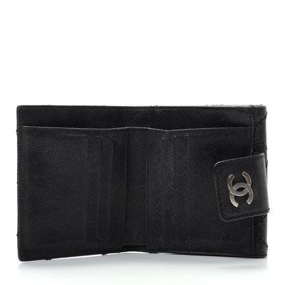 Chanel Caviar Outdoor Ligne French Wallet Black 5 of 9