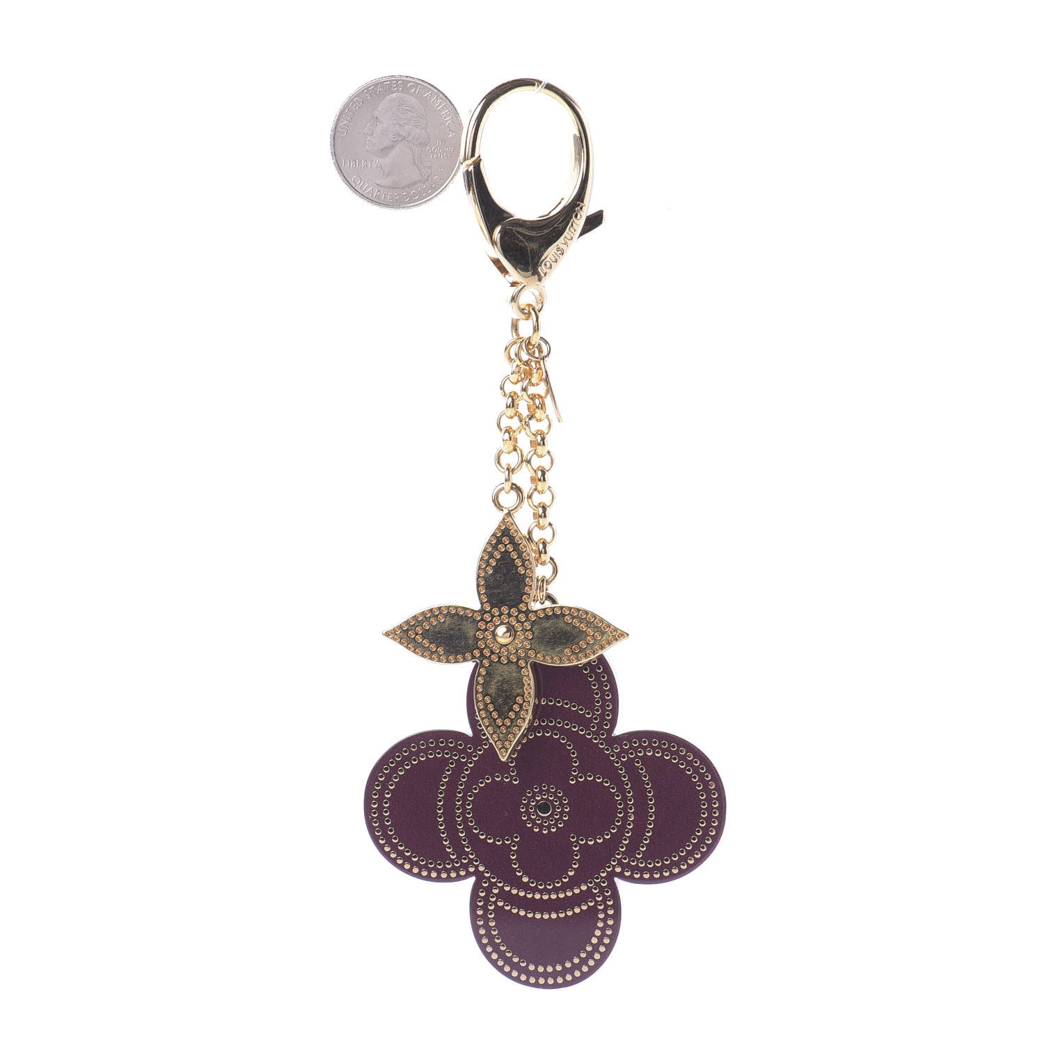 Louis Vuitton Stipply Flower Bag Charm Rouge Fauviste 3 of 7