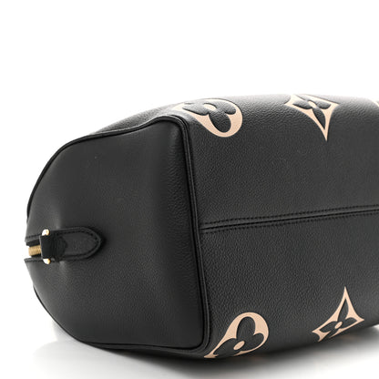 Louis Vuitton Empreinte Monogram Giant Speedy Bandouliere 25 Black Beige 8 of 9