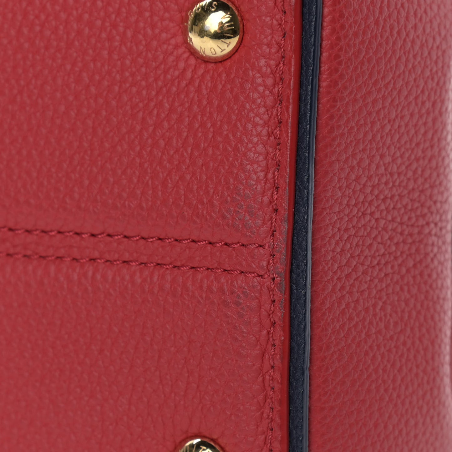 Grained Calfskin Monogram Double V Rubis