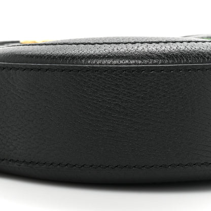 Gucci Grained Calfskin Web Mini Ophidia Round Shoulder Bag Black 9 of 13