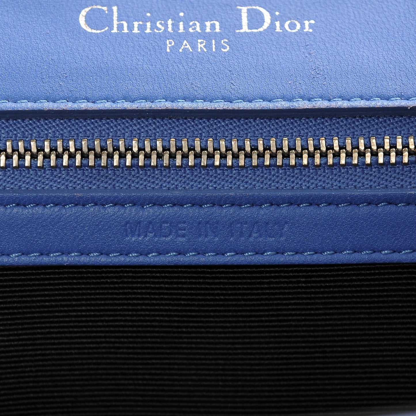 Lambskin Medium Diorama Flap Bag Blue