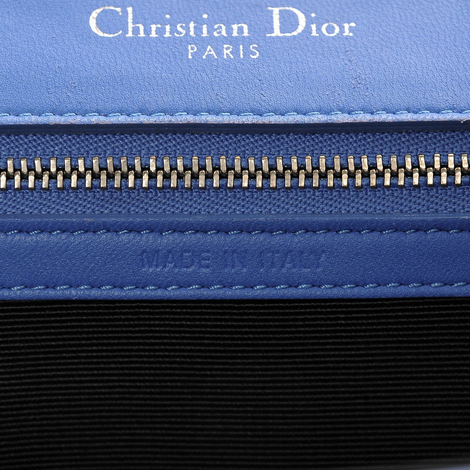 Christian Dior Lambskin Medium Diorama Flap Bag Blue 7 of 12