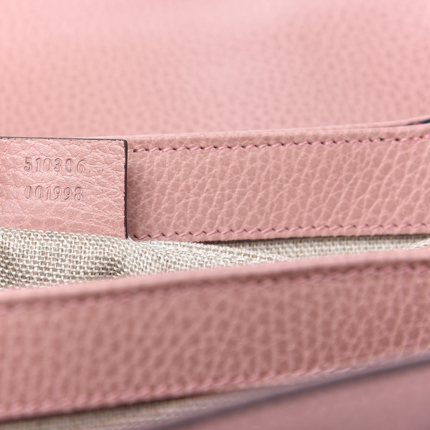 Dollar Calfskin Medium Interlocking G Top Handle Shoulder Bag Soft Pink