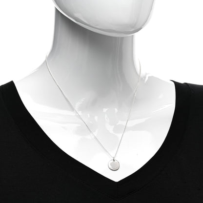 Tiffany Sterling Silver Letter L Disc Pendant Necklace 2 of 4