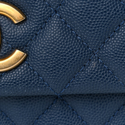 Chanel Caviar Quilted Small Coco Handle Flap Blue 11 of 13