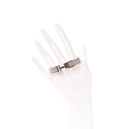 Hermes Enamel Clic Clac H Narrow Bracelet PM Marron Glace 2 of 4