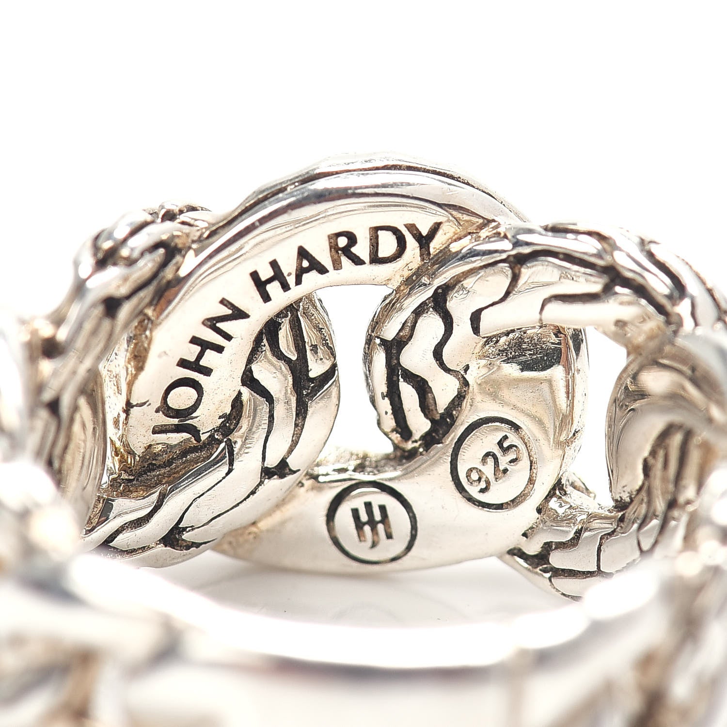 John Hardy Sterling Silver Classic Chain Curb Link Ring 52 6 5 of 5