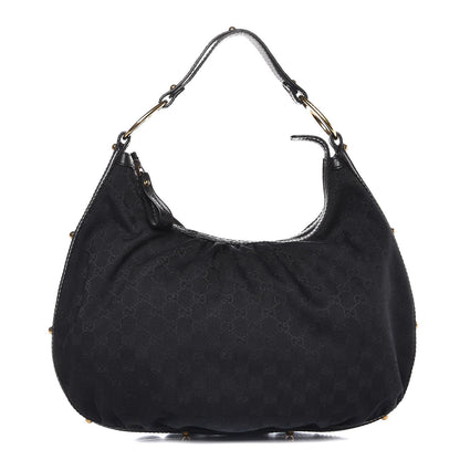 Gucci Monogram Medium Interlocking Hobo Black 1 of 7