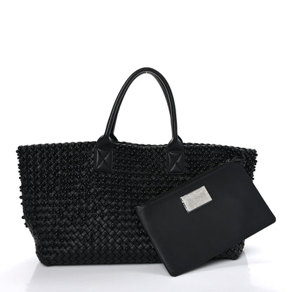 Bottega Veneta Nappa Intrecciato Beaded Medium Cabat Black 2 of 8