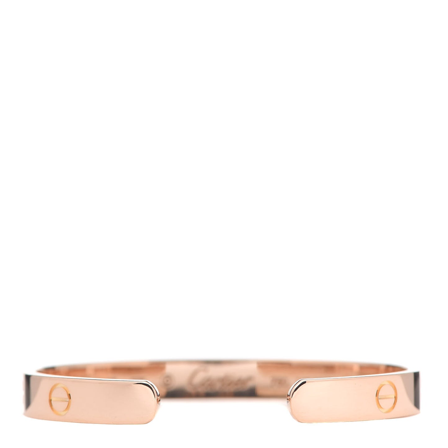 18K Pink Gold LOVE Cuff Bracelet 16