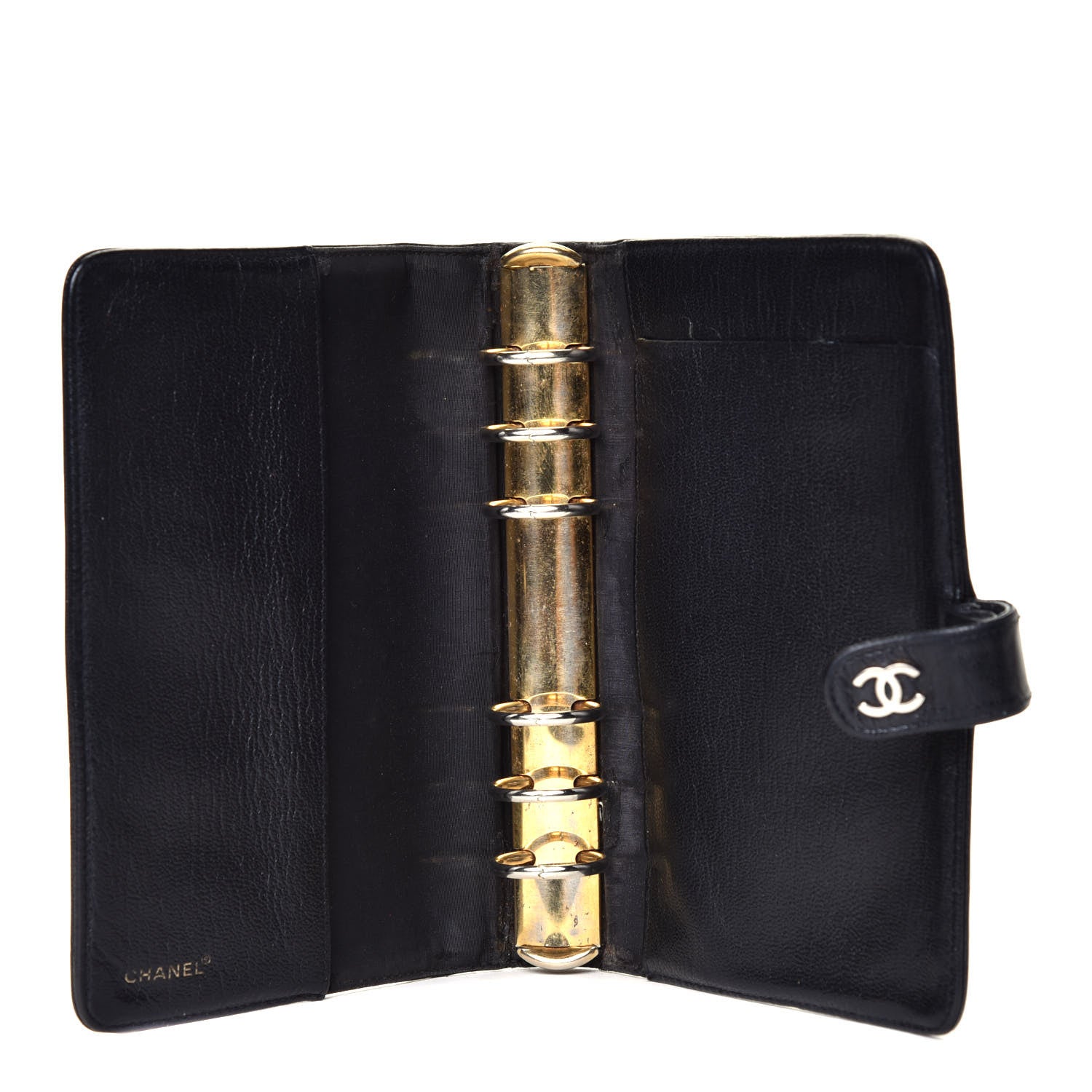 Chanel Goatskin Medium Ring Agenda Planner Black 4 of 12