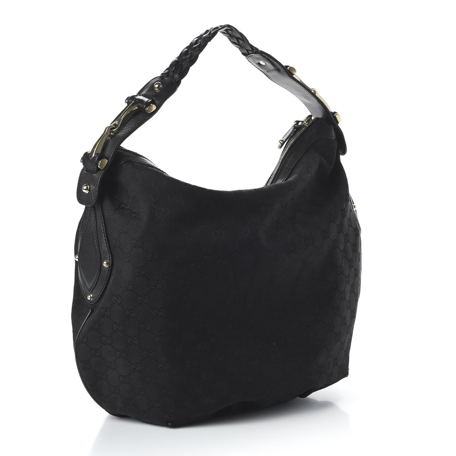 Gucci Monogram Medium Pelham Hobo Black 3 of 10