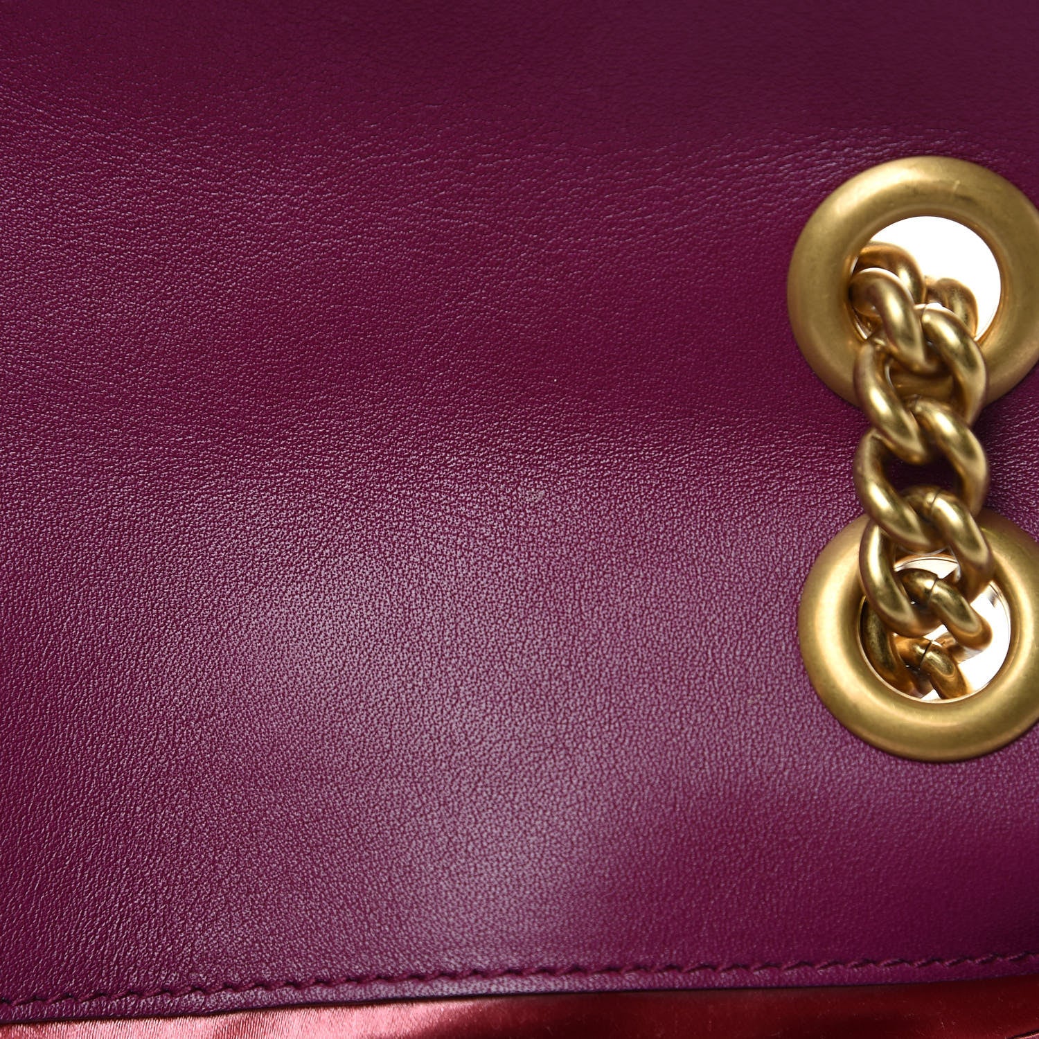 Gucci Velvet Matelasse Mini GG Marmont Shoulder Bag Fuchsia Violet Cyclamen 9 of 10