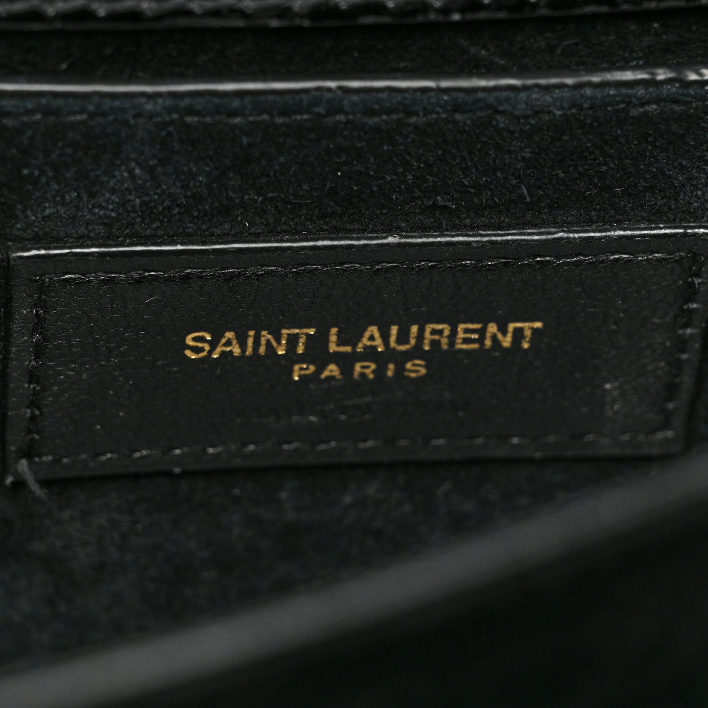 Calfskin Crocodile Embossed Medium Monogram Sunset Black