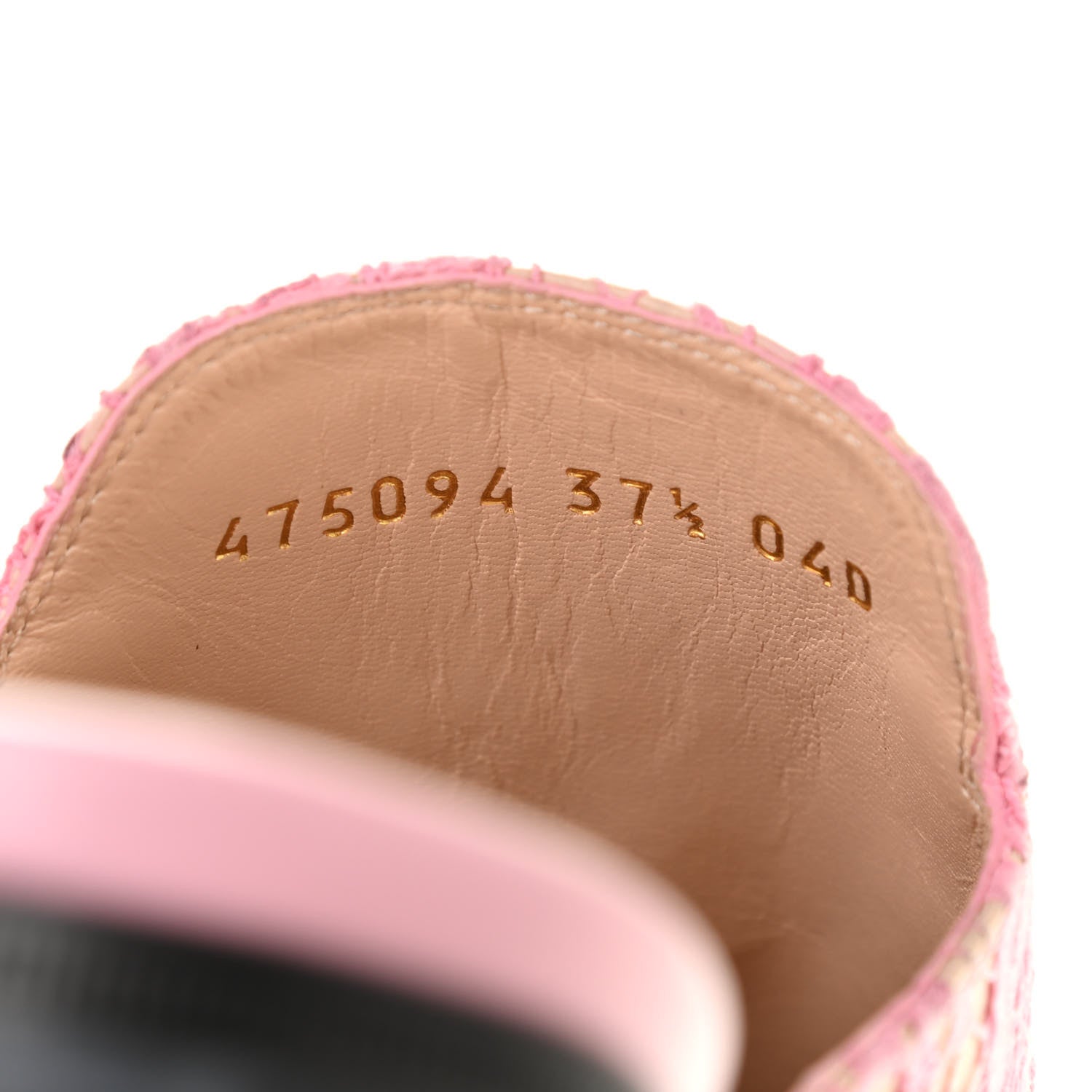 Gucci Lace Malaga Kid Womens Princetown Slippers 37.5 Sugar Pink Skin Rose 8 of 8