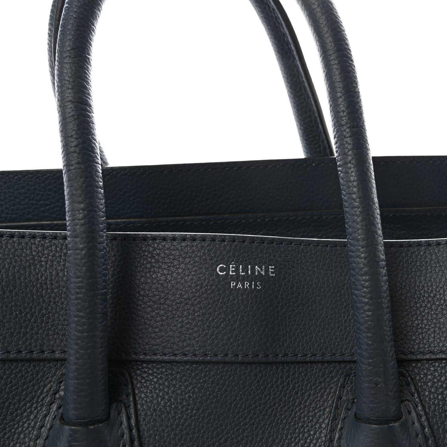 Celine Drummed Calfskin Mini Luggage Orage 7 of 9