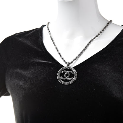 Chanel Ruthenium Pearl CC Short Necklace Dark Grey 2 of 6