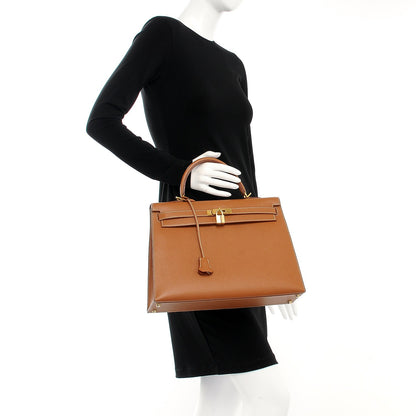 Hermes Epsom Kelly Sellier 35 Gold 2 of 33