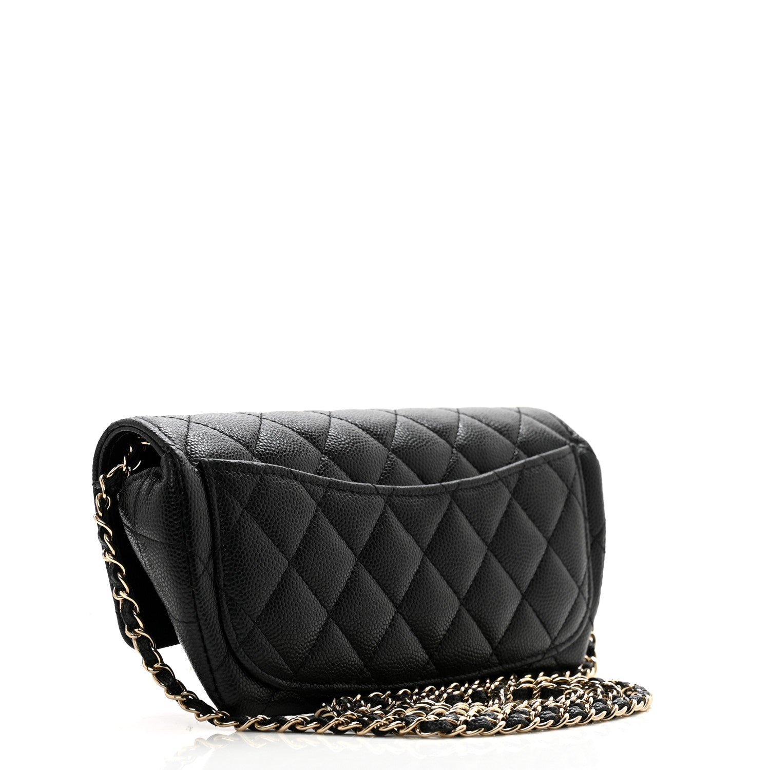 Chanel Caviar Quilted Glasses Case With Chain Black 3 of 10