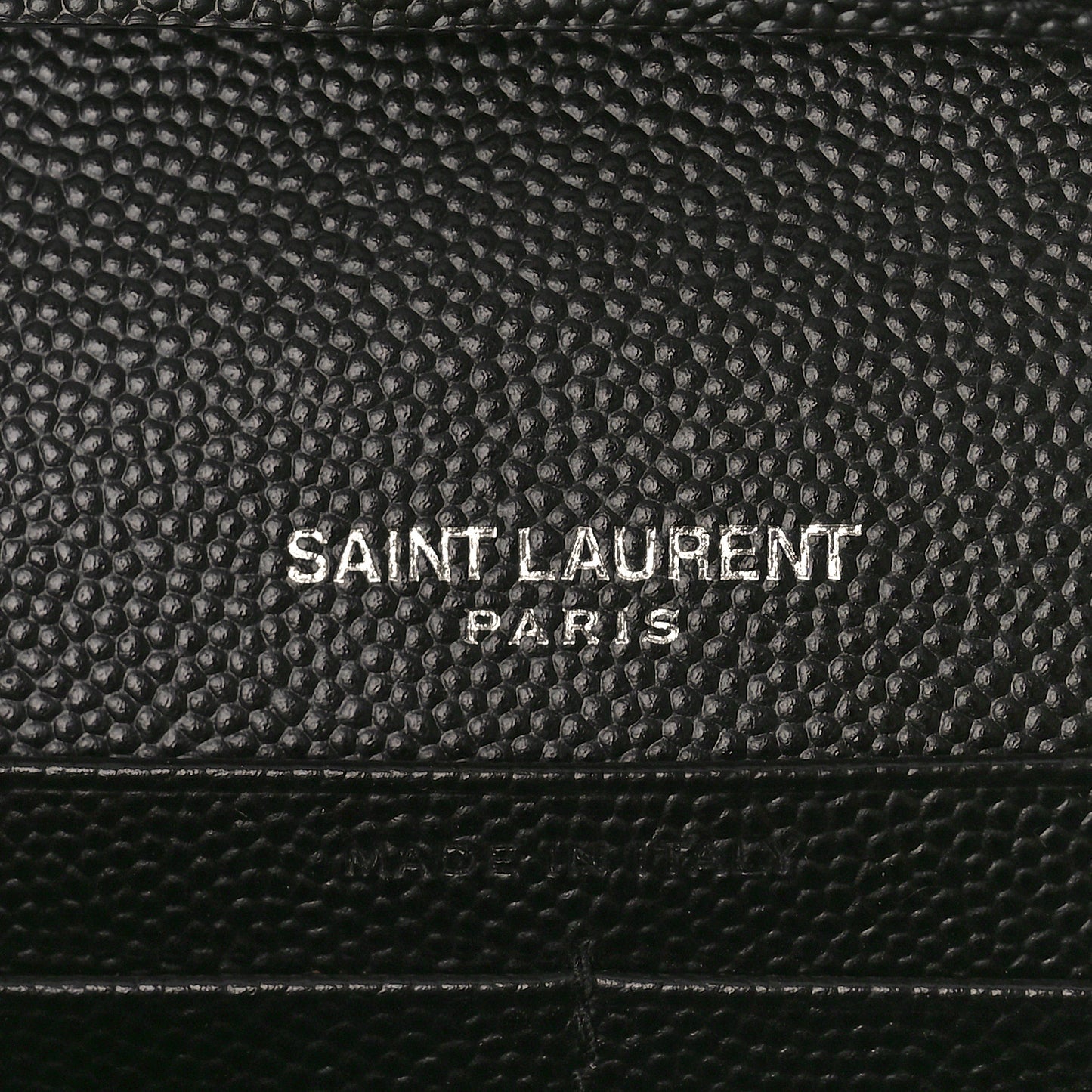 Grain De Poudre Matelasse Chevron Monogram Chain Wallet Black