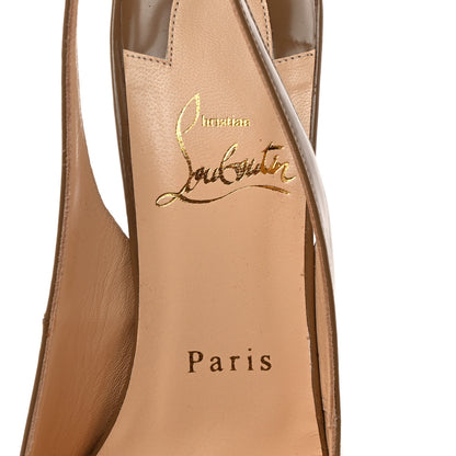 Christian Louboutin Nappa Clare Sling 80 Pumps 36 Cafe Creme 6 of 7