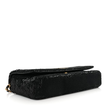Chanel Sequin Paris Cosmopolite Dare To Disturb Flap Black Gold 3 of 9