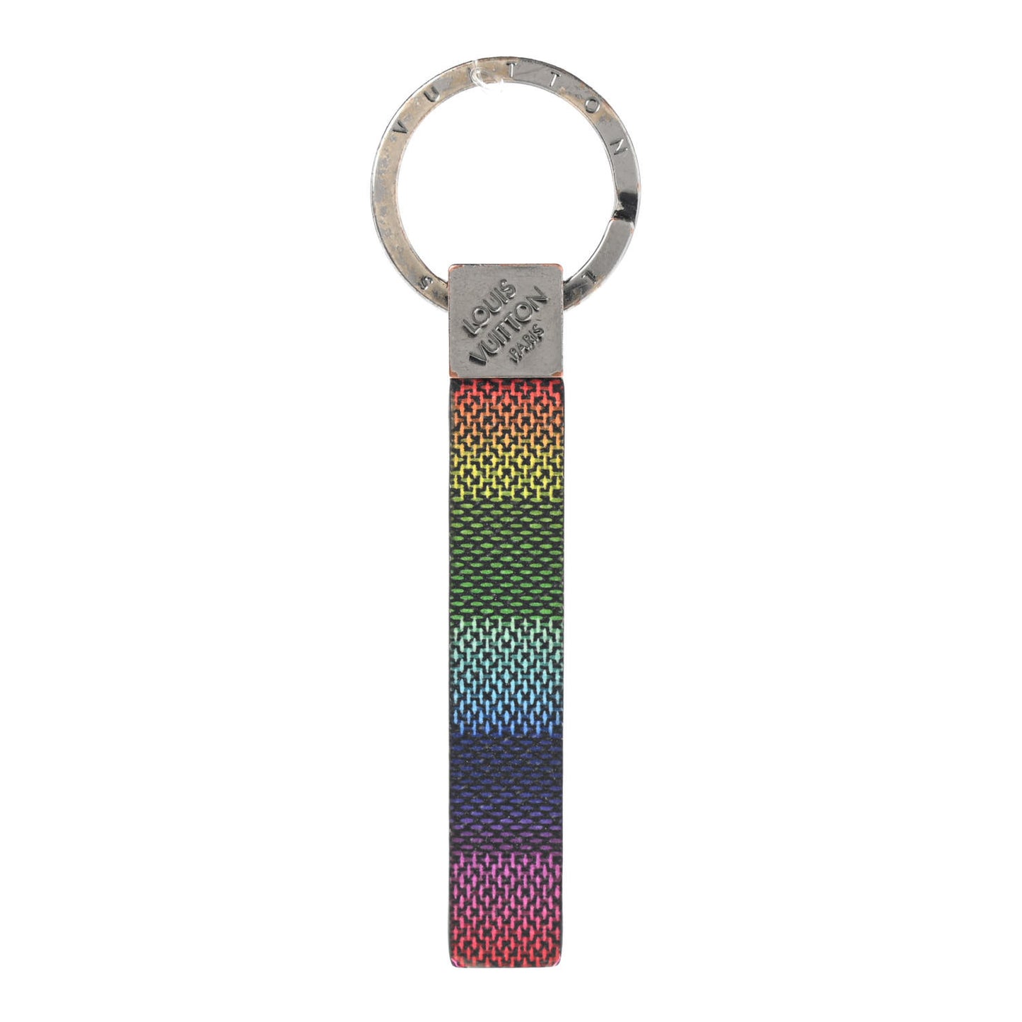 Damier Rainbow LV Dragonne Key Holder Multicolor