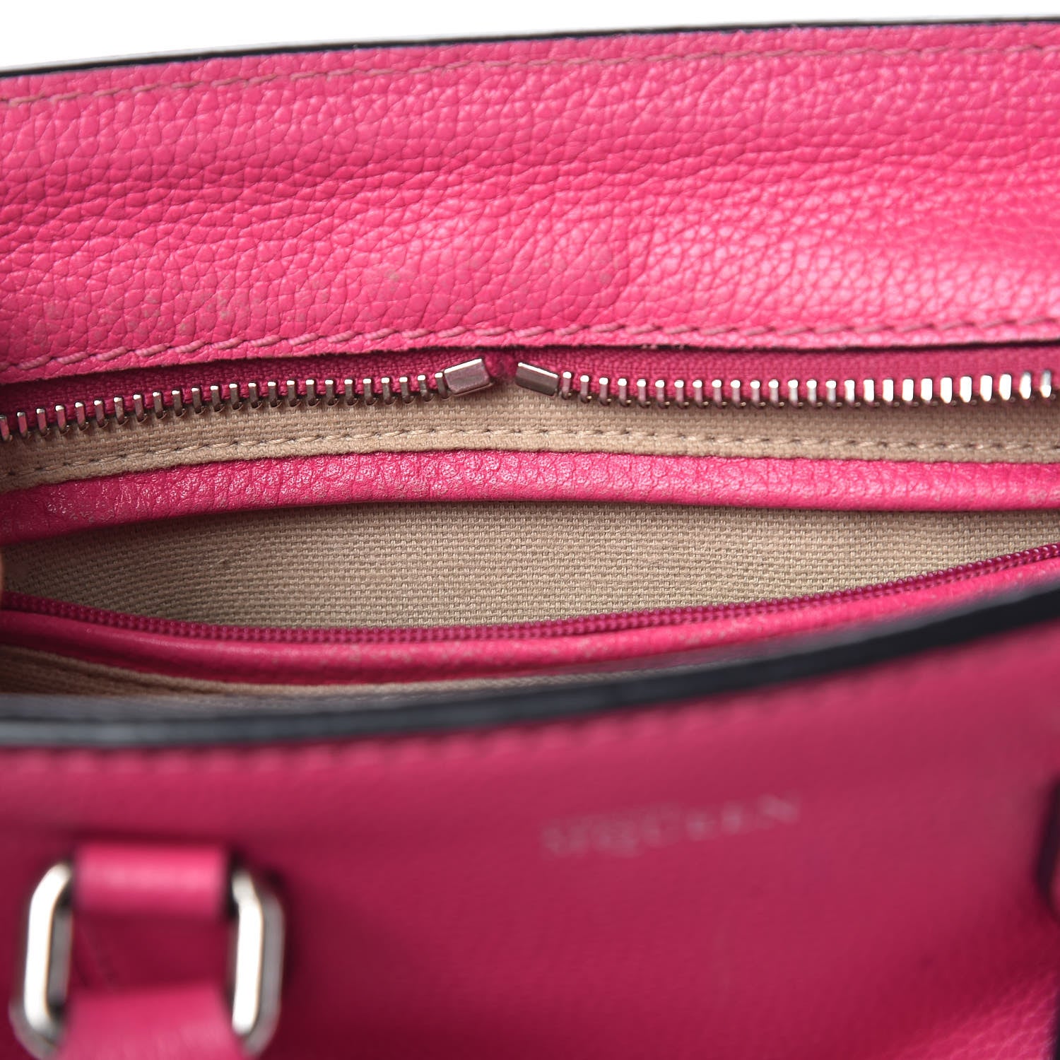 Alexander McQueen Grainy Calfskin Mini Padlock Zip Satchel Pink 15 of 23