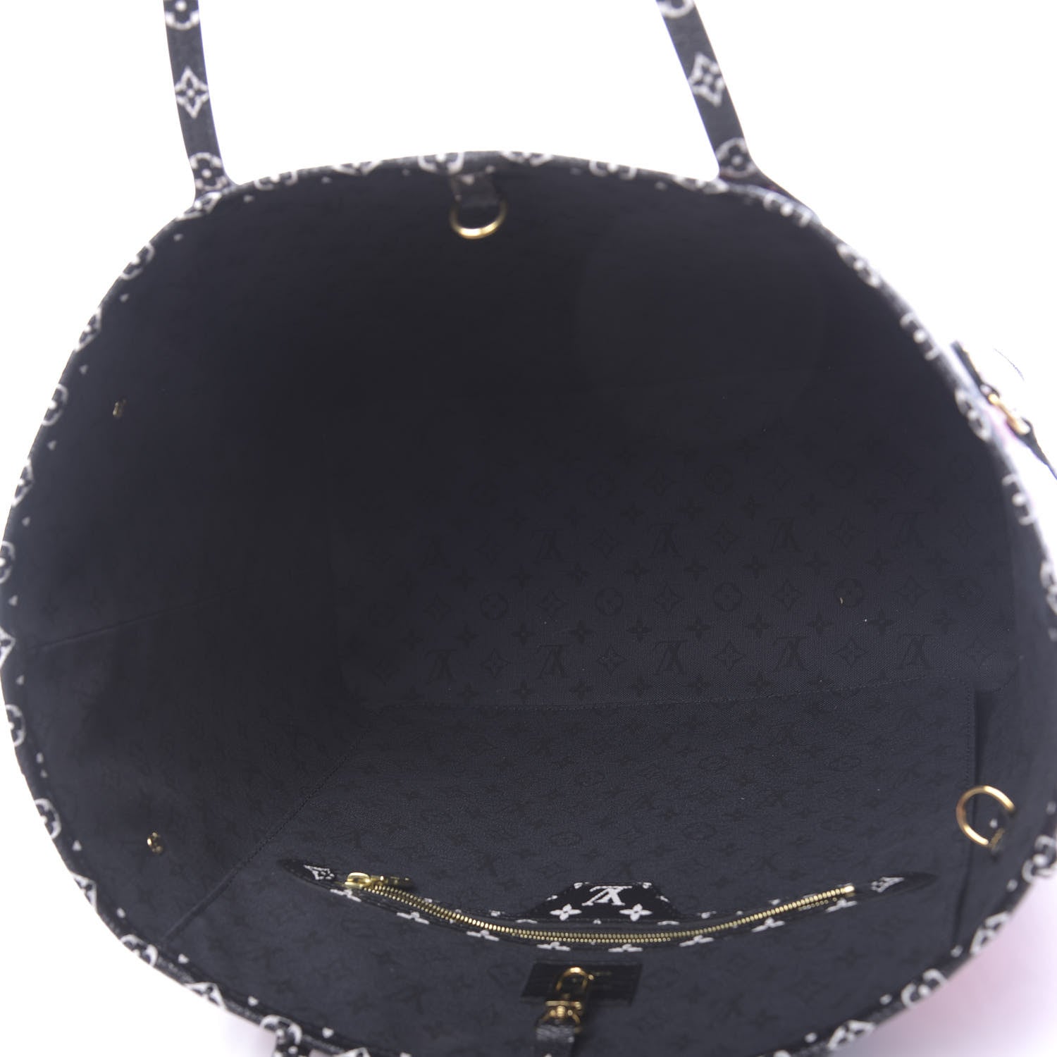Louis Vuitton Monogram Giant Crafty Neverfull MM Creme Rouge Black 4 of 10