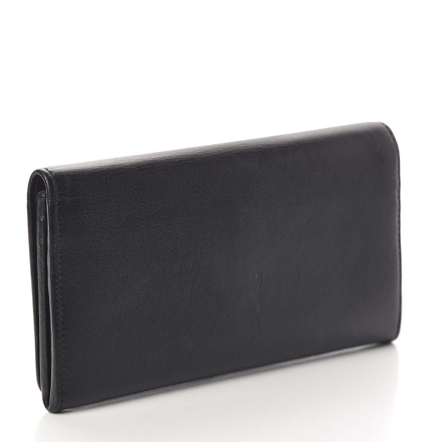 Calfskin Papier Platre Money Wallet Black