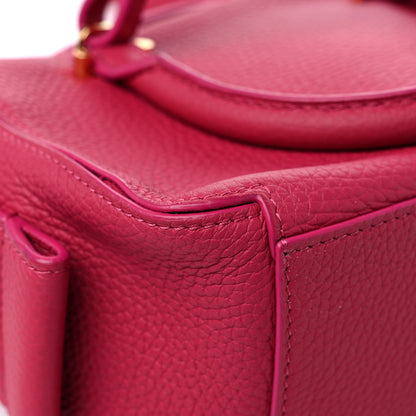 Delvaux Taurillon Soft Mini Cool Box Satchel FRAMBOISE 10 of 13