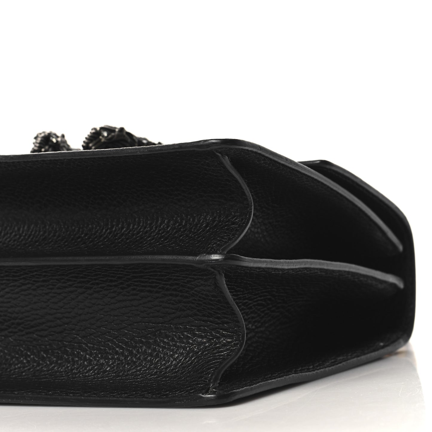 Dollar Calfskin Crystal Web Medium Dionysus Bamboo Top Handle Bag Black Black Diamond