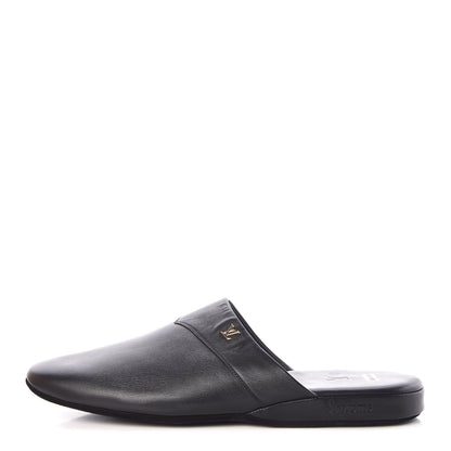 Louis Vuitton X SUPREME Lambskin Mens Hugh Slippers 7 Black 1 of 8