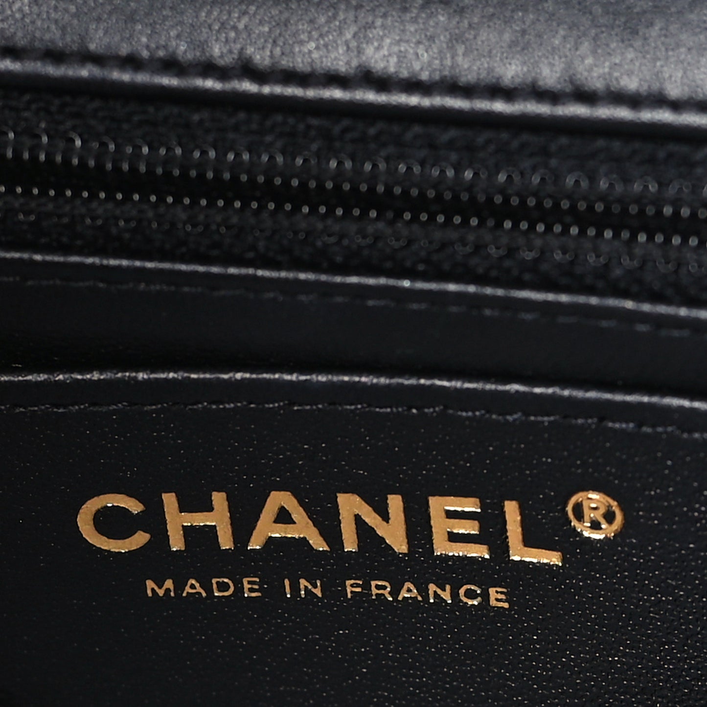 Lambskin Quilted Mini Rectangular Flap Black
