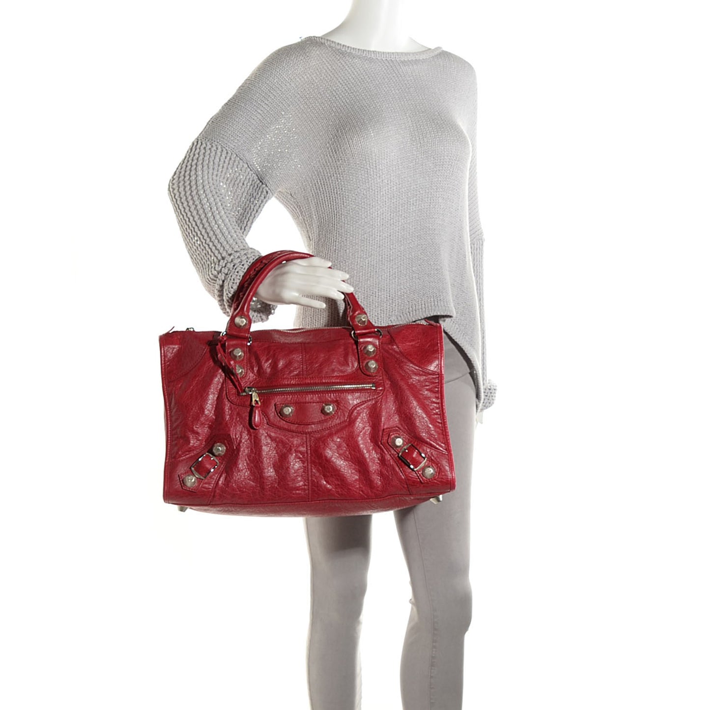 Agneau Giant 21 Silver Hardware Work Rubisse