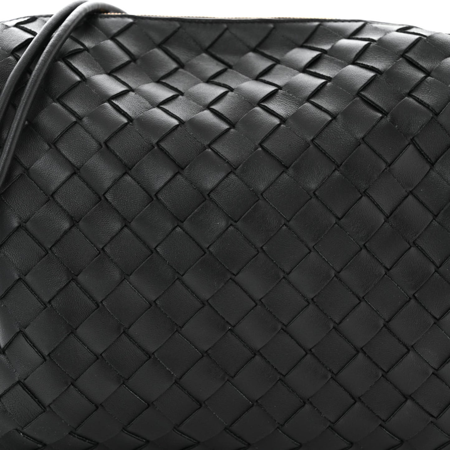 Nappa Intrecciato Medium Loop Camera Bag Black