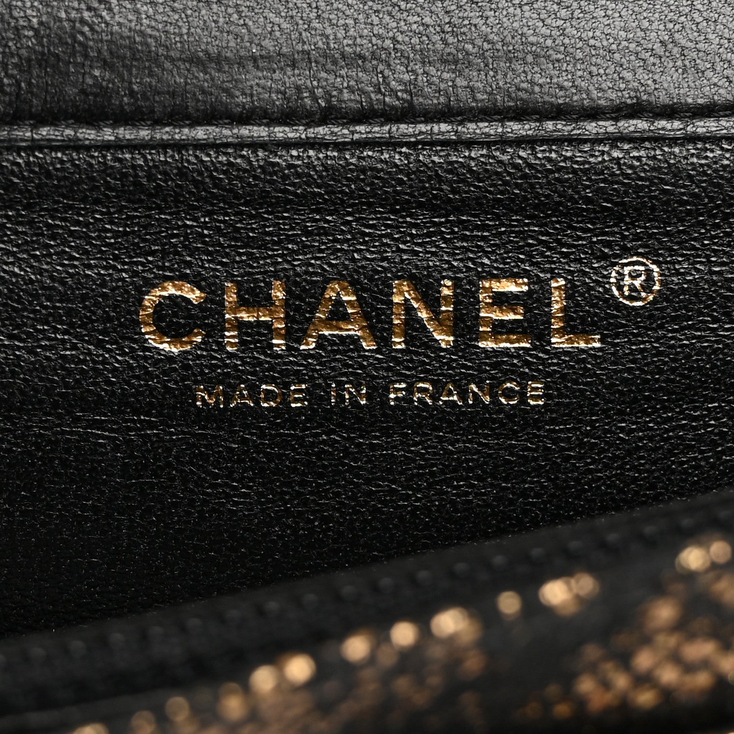 Chanel Metallic Tweed Quilted Clutch Black Gold 6 of 14