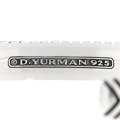 David Yurman Sterling Silver 8mm Chevron Woven Kick Cuff Bracelet 3 of 3