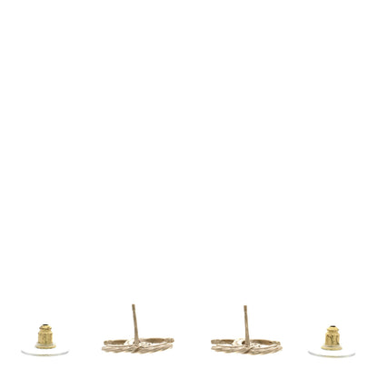 Chanel Crystal CC Earrings Gold 3 of 6