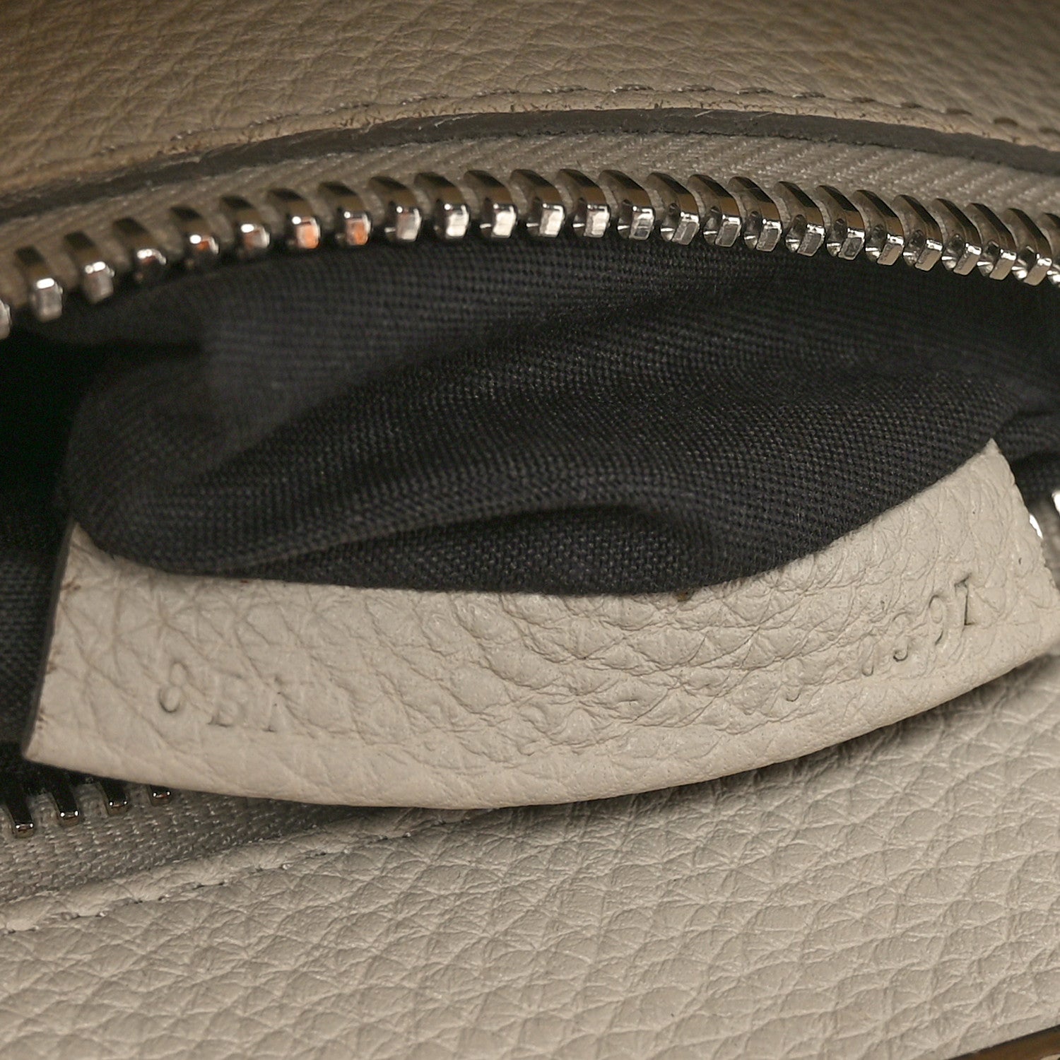 Fendi Cuoio Romano Selleria Bi-Color Medium Peekaboo Iconic Satchel Asfalto Latte 7 of 10