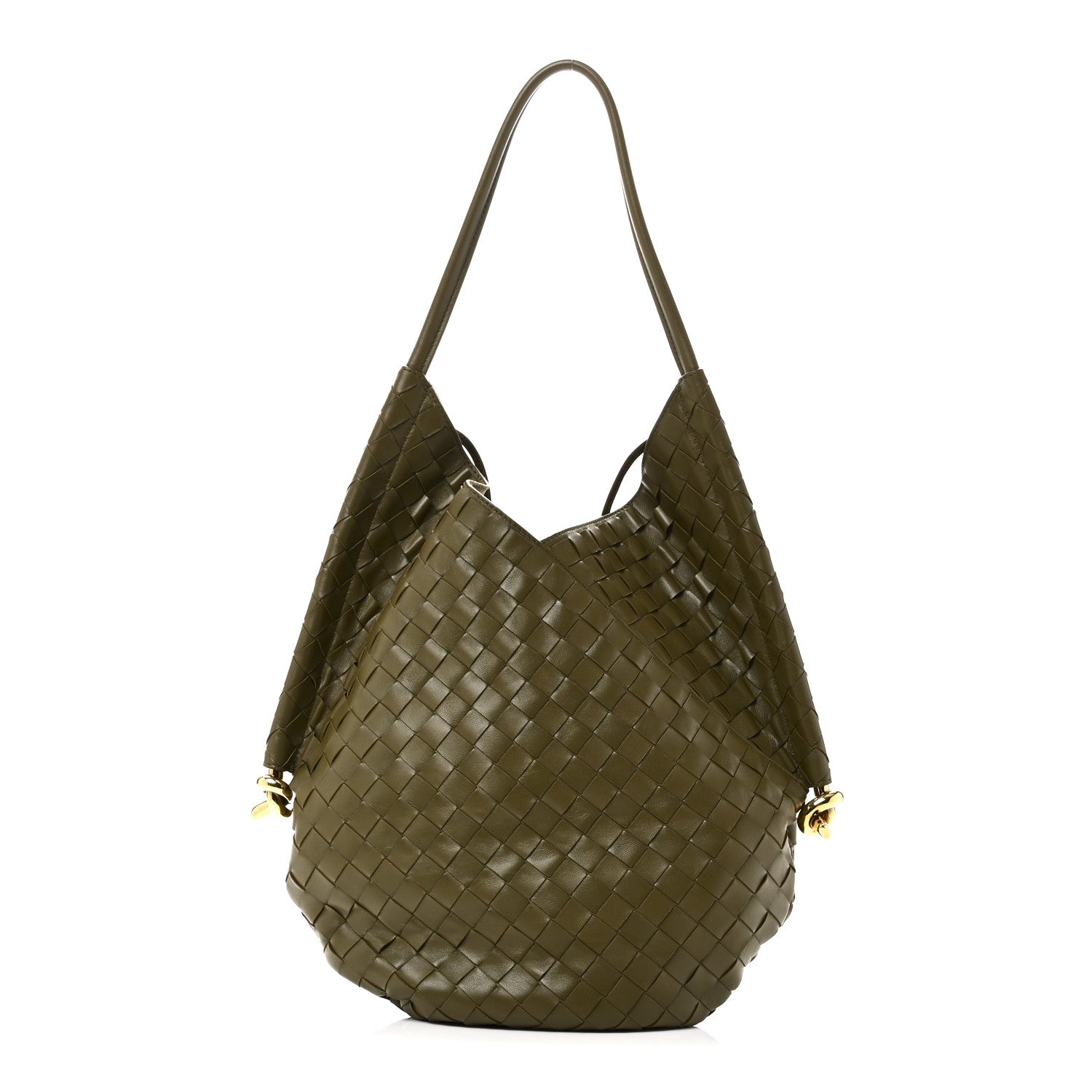 Bottega Veneta Nappa Intrecciato Medium Solstice Hobo Mud 1 of 11